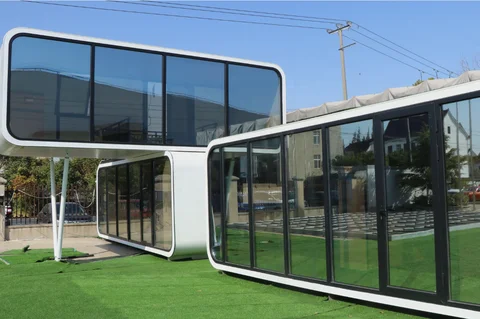 Buy Prefab House Living And Working Apple Cabin Customized Outdoor ...