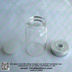 print glass bottle with color cap for contact lens packaging