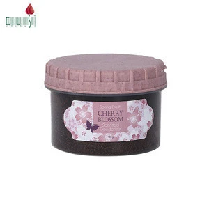 Private Label cherry blossom scented skin care exfoliating body 180g organic custom coffee body scrub