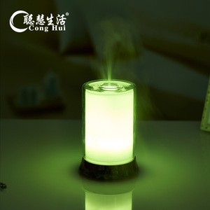 Private label wood grain LED cool mist aroma diffuser electric baby nebulizer oil light essential oil for diffuser