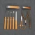 Import Professional 11 Pcs Brown Stainless Steel Nail Care Tool Kit Manicure Pedicure Set from China