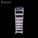 Professional hot style custom 6 tier wood display floor display stand for retail display rack