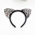Import Promotion gift fancy kids party hair accessories women leopard printed cat ear headband from China
