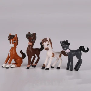 Promotional OEM/3D Design PVC Action Figure Toy Custom Toy Horse Walking On Wheels