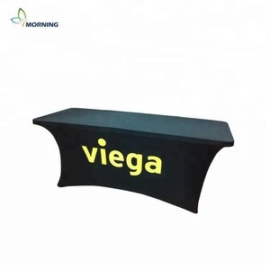 Promotional Tradeshow and Exhibition Fitted Stretch Table Cover Custom Table Cloth