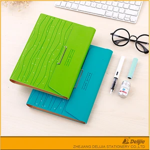 Pu leather cover colorful hard magnet buckle office dairy notebook