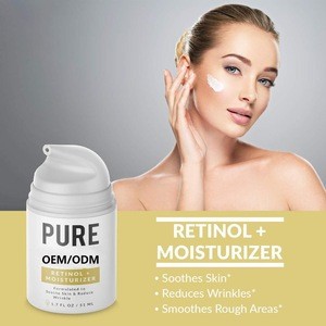Pure Retinol Cream Face Moisturizer with Vitamin E and B Skin Tighten Lighten Dark Spots Anti Aging Cream for Men and Women