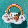 PVC customized inflatable cup holder rainbow cloud ice bucket drink cooler float for parties food and beverage cooler