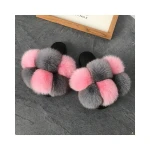Quality And Quantity Assured Smooth Fur Flip Flop Slippers Women Fur Slippers Fluffy Fur Slides