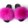 Quality and quantity assured soft furry fur sandals slipper Indoor Fur Slides Raccoon Fur slippers