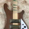R-Brand Bass Guitar with 4 Strings Neck Thru Body 4003 Walnut Wood Top and Chrome Hardware Fingerboard Free Shipping