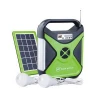 Radio and music function rechargeable led solar emergency light with usb port