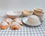 Rattan Bread Proofing Basket Natural Oval Rattan Wicker Dough Fermentation Bread Basket