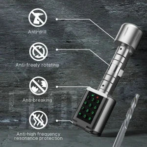 Buy Remote Control Waterproof Smart Europe Cylinder Password Digital ...