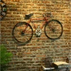 Retro Industrial Style Bar Restaurant Wall Decoration Clock,Bicycle Model Creative Wall Decoration for Living Room Bedroom