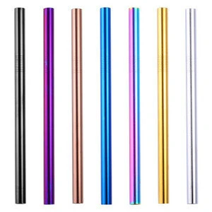 Reusable 12mm Stainless Steel Bubble Straw Drinking Straw Milktea Straw