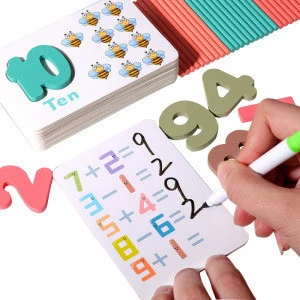 Reusable Baby Math Learning Montessori Puzzles Cards Educational Toys for Kids