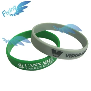 Reusable Silicone Bracelets Recycled Rubber Wristbands for Promotion Gift