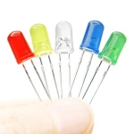 Robotcube 5mm Led Light Diodes Red/green Yellow Blue White Led Circuit Assorted Kit For Science Project Experiment