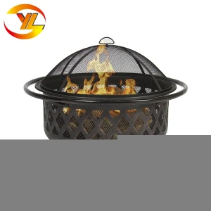Round shaped outdoor safty cover steel bowl brazier antique fire pit