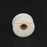 Round wheel rollers for elevator door parts