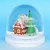 Import Santa Claus Plastic Snow Globe Custom Christmas Home Decoration Resin Craft Snow Ball With Trees And House from China