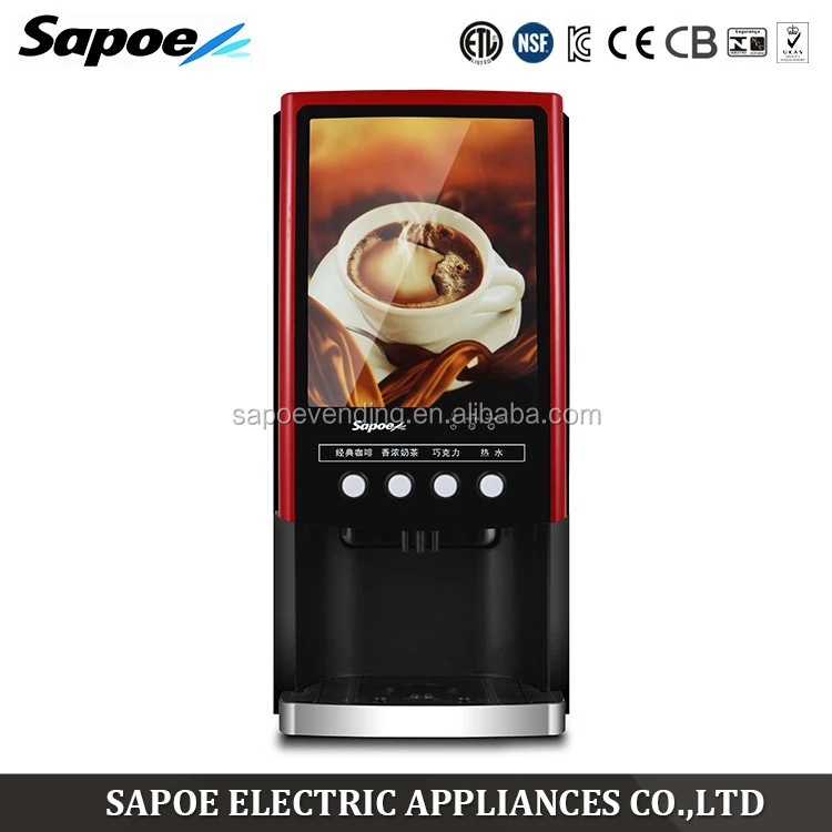 Sapoe streamline design warm and soft drink dispenser with advertising light box