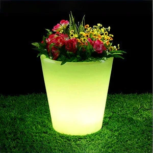 shining and colorful flower vase / LED crystal and shine flower pot planter vase