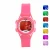 Shiny Colorful Lights Pink Silicone Sports Waterproof Kid Digital Quartz Watch