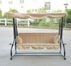 Shinygarden 3-Person Canopy Swing Chair Patio Backyard Love-seat Beach Porch Furniture