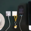 Simple Non-punching Seamless Foldable Plug Storage Fashion Finishing Hook Storage Rack