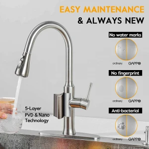 Single Hole Deck-Mounted Brass Durable Kitchen Faucets