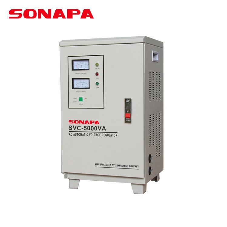 Single Phase Meter Display Ac Automatic Home Use Voltage Stabilizer 5000W Avr