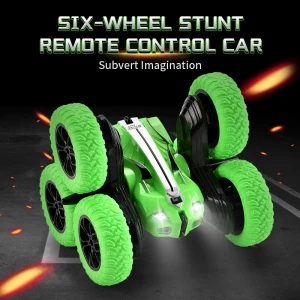 Six wheel 2.4G rc stunt car 360 degree rotation of two side remote control dump remote control toys