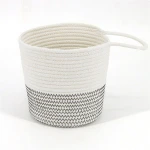 Small Storage Basket Cute Cotton Rope Closet Bins Baby Nursery Organizer Wall Hanging Basket