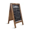 Small Vintage Free Standing Wooden Easel Chalkboard, Rustic Style Two-Side Wood Frame Blackboard