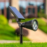 Solar Garden Light Outdoor Decoration Waterproof Street Ground Lawn Spotlight LED Solar Powered Lawn Light  ETL80011