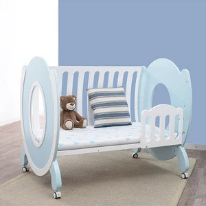 Solid wood baby cot furniture lit bebe baby bed foldable baby crib bedding set