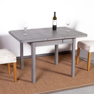 Solid wood extendable modern folding dining table