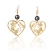 Import SophiaXuan Hawaiian Zinc Alloy Heart Pendant Flower Black Pearl Earrings For Women from China