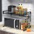 Import Space saving 80% 1-2 layers extendable standing type metal kitchen storage rack microwave oven organizer shelf from China