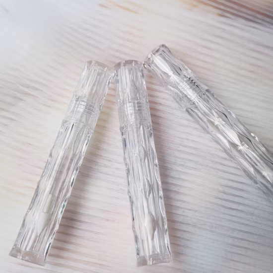 Diamond Design 4.5ml PETG Material Lipgloss Tube Transparent Round Plastic Empty Lipgloss Container Cosmetics Packaging Tube