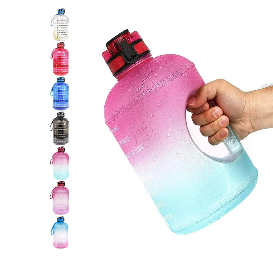 Sports Water Bottles Solid Color Custom Water Bottle Sports Drinking Bottle Plastic Leak Proof Gym
