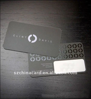 Spot UV plastic business card