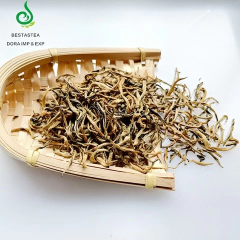 Spring Chinese Best Wholesale Black Tea Loose leaf Tea Cococa Aroma Yunnan golden tips Yunnan Black bud tea
