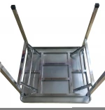 square marbling surface stainless steel dining table