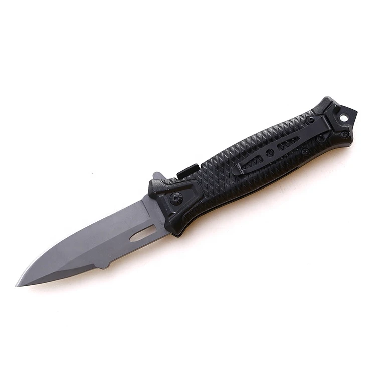 Stainless steel handle  survival  in knife folding blade knife