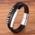 Import Stainless Steel Jewelry Stainless Steel Round Bead Leather Bracelet Hip Hop Punk Leather Bracelet from China