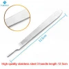 Stainless Steel Knife Handle Blade Holder,Titanium Surgical Knife Handle Cosmetic Surgery Tool