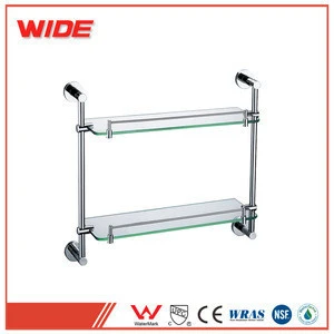 Stainless steel wall mounted bathroom shower glass shelves